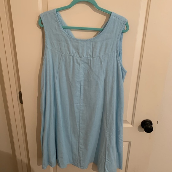 Simply Noelle Dresses & Skirts - Linen Aqua swing dress